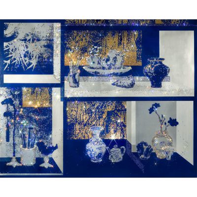 ARTIFICIAL LANDSCAPE– Still Life 1-3 130.3 x 162.4cm Mixed media & Swarovski’s cut crystals on canvas 2017