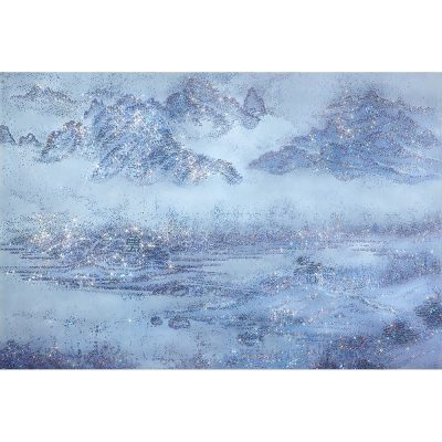 ARTIFICIAL LANDSCAPE–Brilliant Blue Picture 130.3 x 194.0cm Mixed media & Swarovski’s cut crystals on canvas 2015