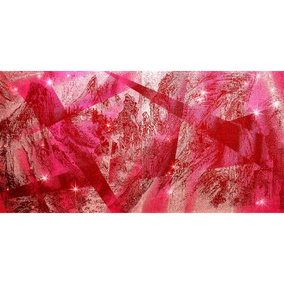 ARTIFICIAL LANDSCAPE–Iridescence 3 140.0 x 280.0cm Mixed media & Swarovski’s cut crystals on canvas 2015