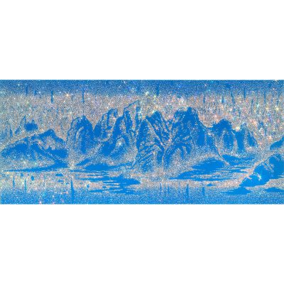 ARTIFICIAL LANDSCAPE–Morning Calm 70.0 x 160.0cm Mixed media & Swarovski’s cut crystals on canvas 2012