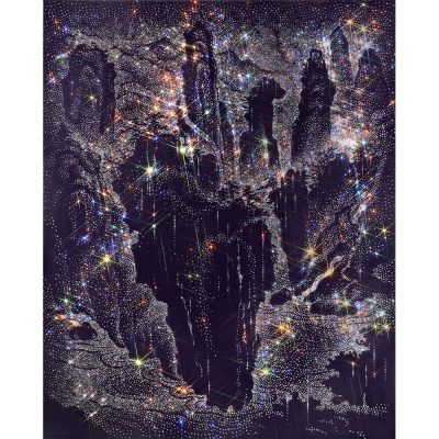 ARTIFICIAL LANDSCAPE–Utopia 8 162.4 x 130.3cm Mixed media & Swarovski’s cut crystals on canvas 2012