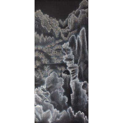 ARTIFICIAL LANDSCAPE–Utopia 6 70.0 x 160.0cm Mixed media & Swarovski’s cut crystals on canvas 2011