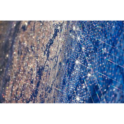 ARTIFICIAL LANDSCAPE–Luminous Blue Mountain (Detail) 180.0 x 180.0cm Mixed media & Swarovski’s cut crystals on canvas 2017