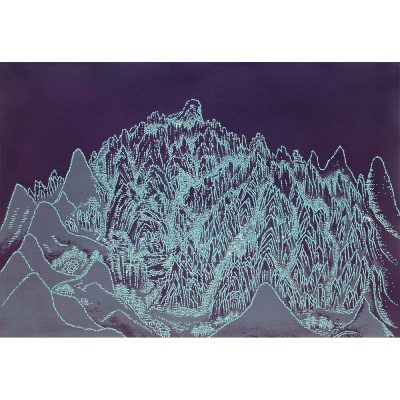 ARTIFICIAL LANDSCAPE–Mountain Dark 80.8 x 116.8cm Mixed media & Swarovski’s cut crystals on canvas 2010