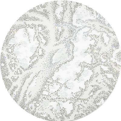ARTIFICIAL LANDSCAPE– Luminous White Small 45.0cm ø Mixed media & Swarovski’s cut crystals on canvas 2017