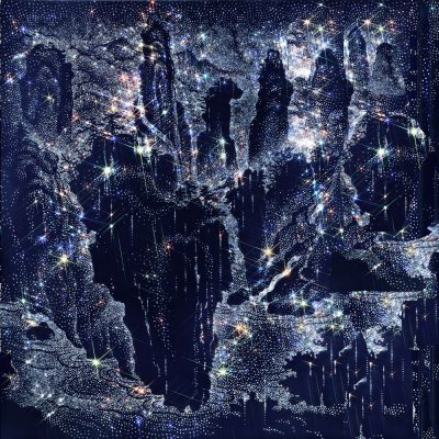 ARTIFICIAL LANDSCAPE–Utopia 12 Mixed media & Swarovski’s cut crystals on canvas 2018
