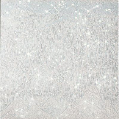 ARTIFICIAL LANDSCAPE– White Material 05-3 181.8 x 909.0 Mixed media & Swarovski’s cut crystals on canvas 2020